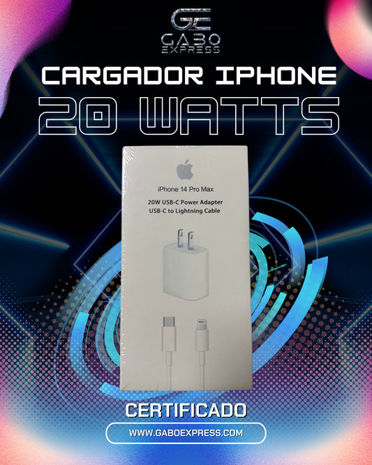 Cargador 20 Watts + case protector de regalo