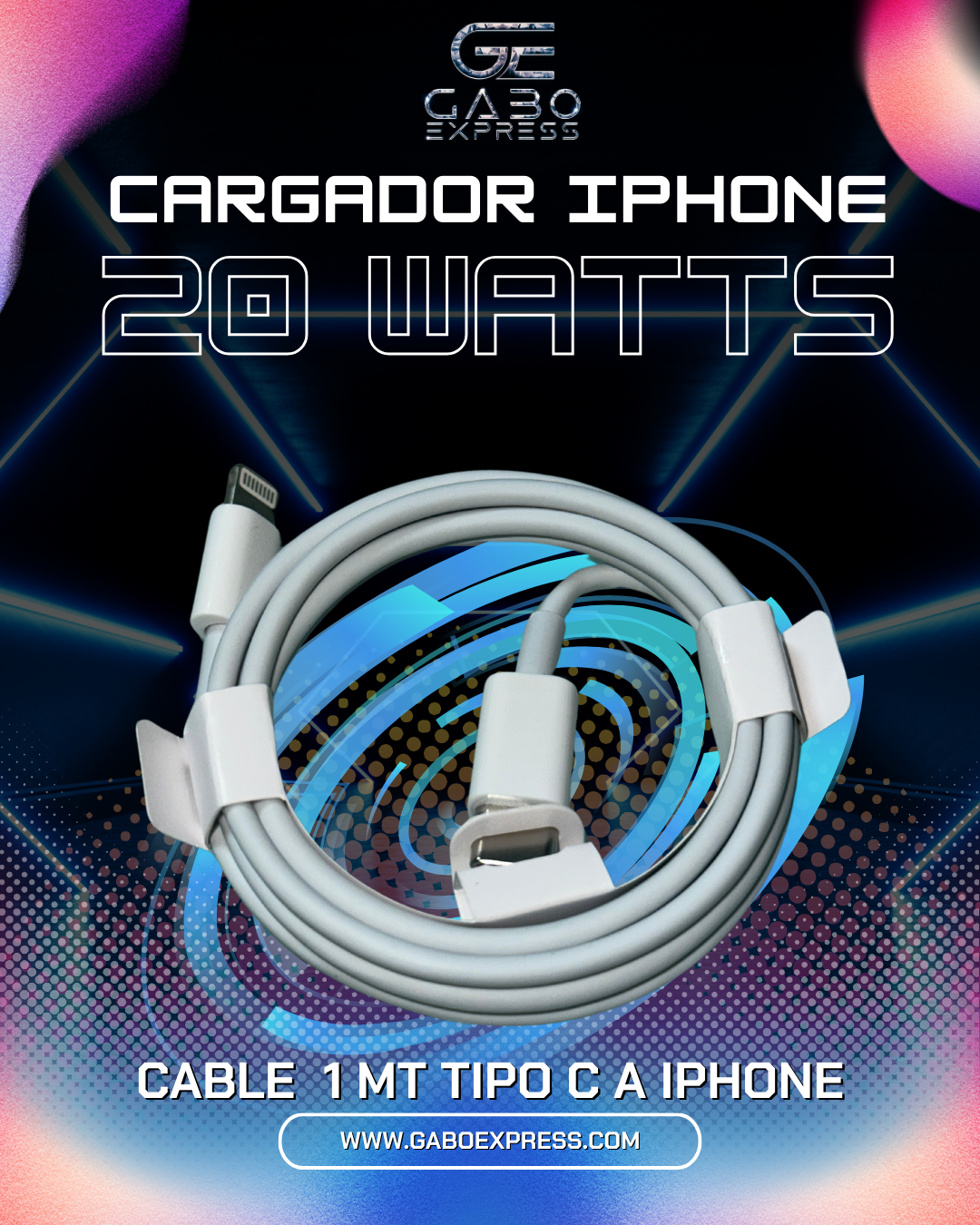 Cargador 20 Watts + case protector de regalo