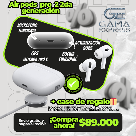 Airpods Pro 2 Generación ANC (2025) Premium✅+🎁case