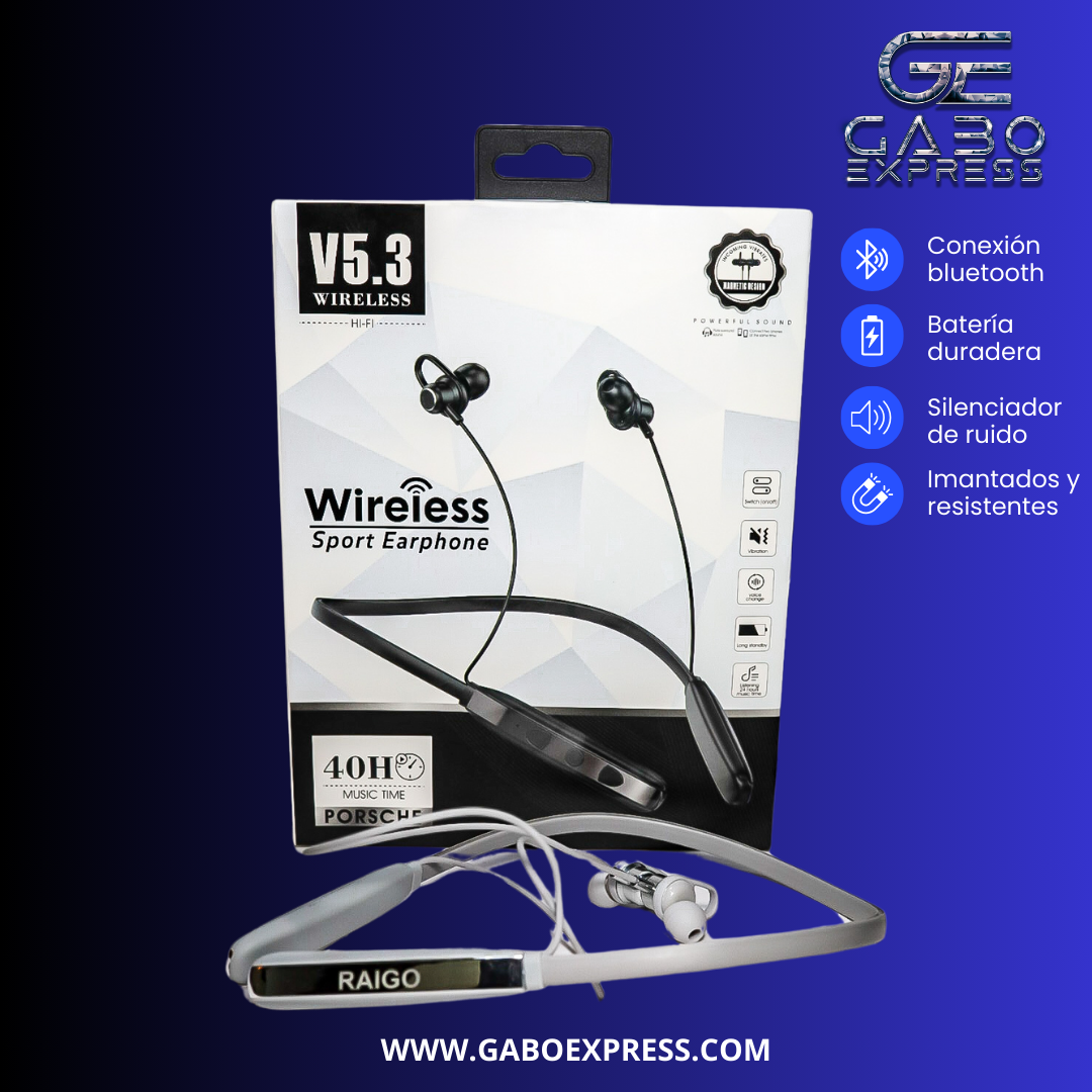 Audífonos inalámbricos de cuello imantados bto ✅⚡