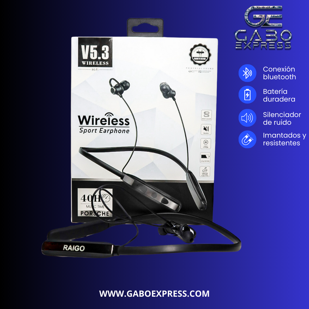 Audífonos inalámbricos de cuello imantados bto ✅⚡