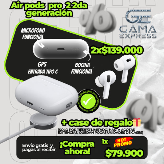 Airpods Pro 2 Generación ANC (2025) Premium✅+🎁case